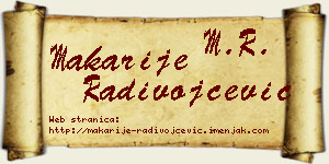 Makarije Radivojčević vizit kartica